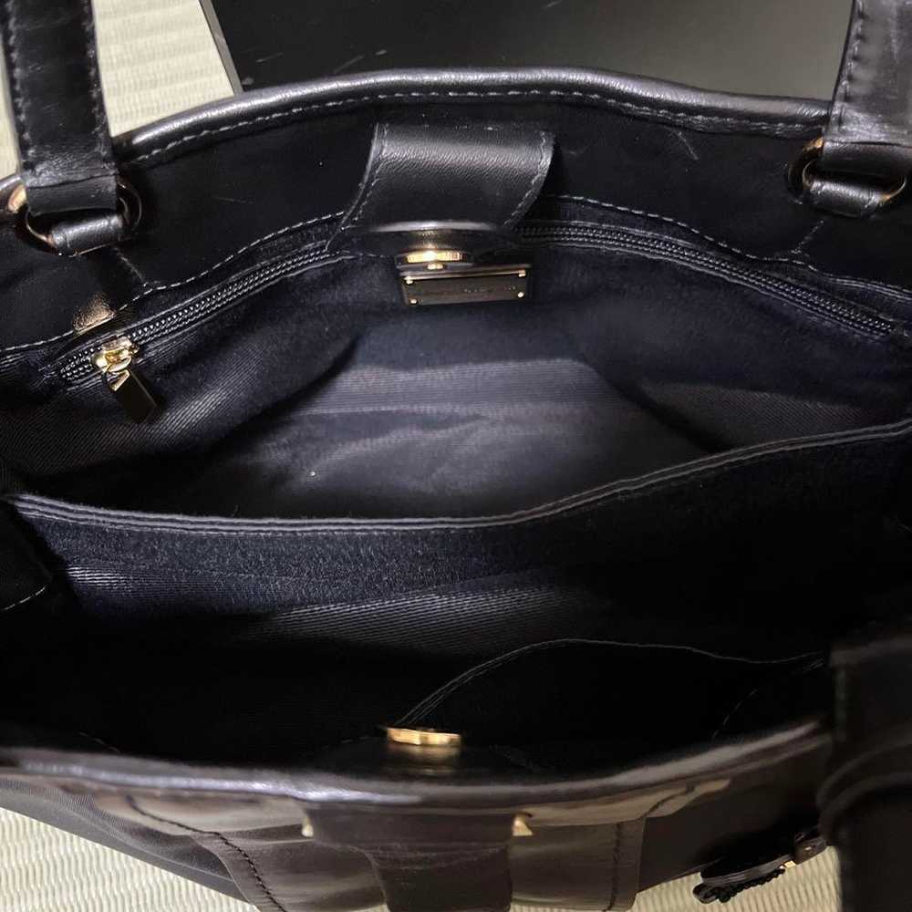 Salvatore Ferragamo☆Black Nylon Leather Handbag - image 4