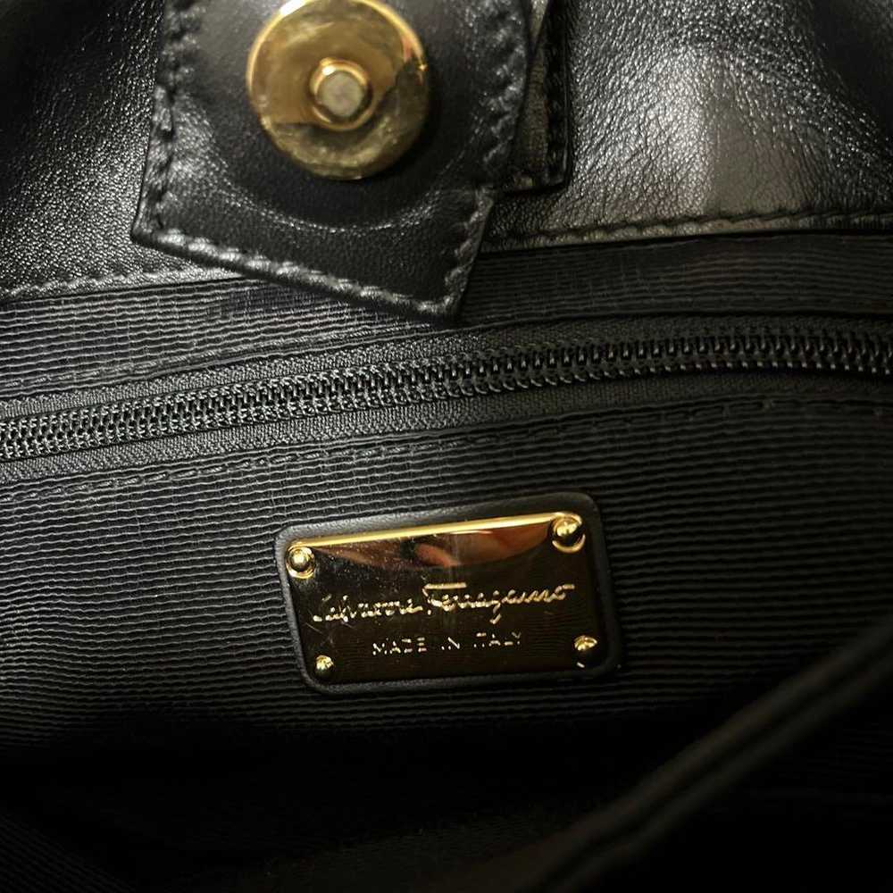 Salvatore Ferragamo☆Black Nylon Leather Handbag - image 5