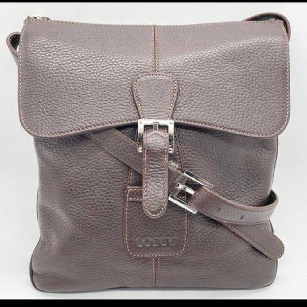 T1363 Unused ☆ Loewe Shoulder Bag Leather Brown - image 2