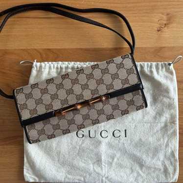 GUCCI Clutch Bag Beige/Brown