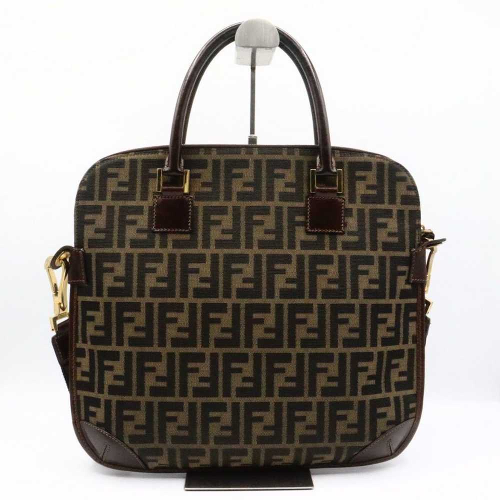 Excellent condition Fendi Zucca pattern canvas le… - image 2