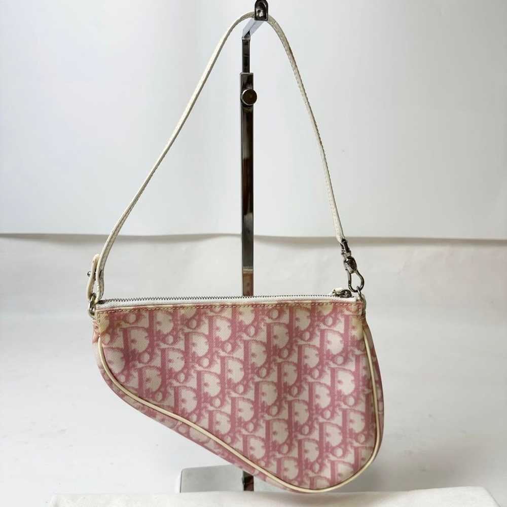 Dior Trotter PVC Saddle Bag Pink Enamel Shoulder … - image 2