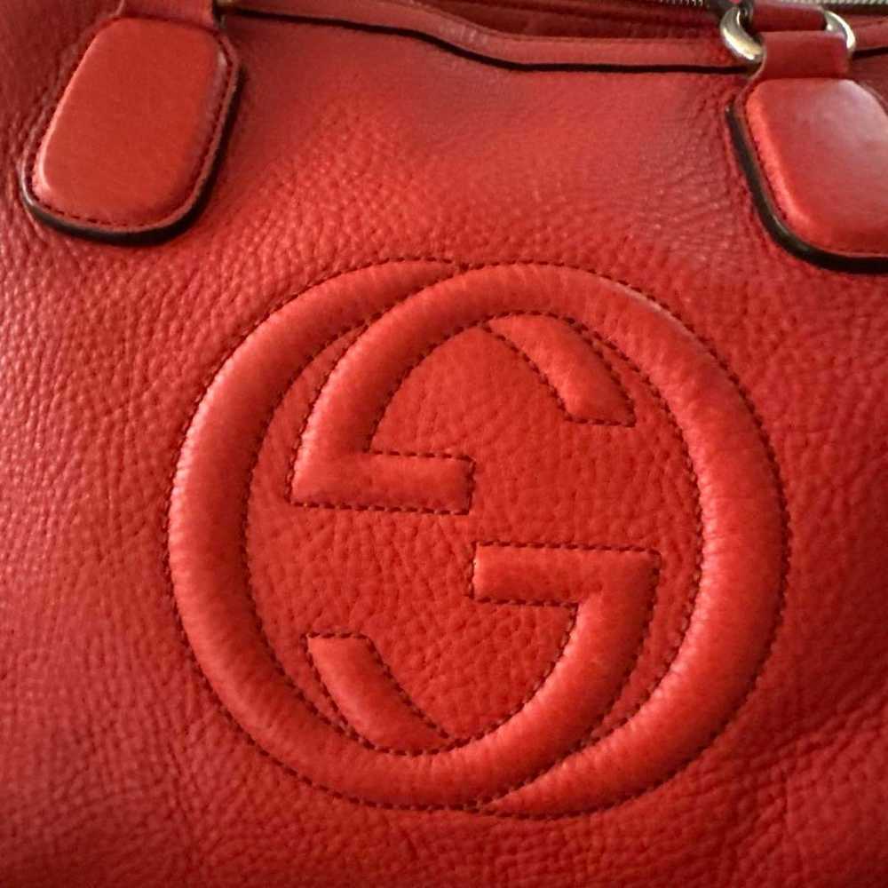 Gucci SOHO Orange Leather Shoulder Bag - image 10