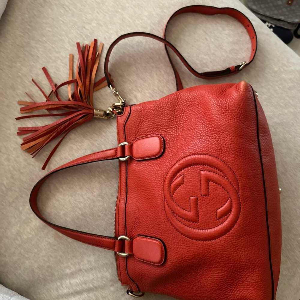 Gucci SOHO Orange Leather Shoulder Bag - image 11