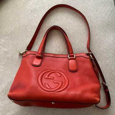 Gucci SOHO Orange Leather Shoulder Bag - image 1