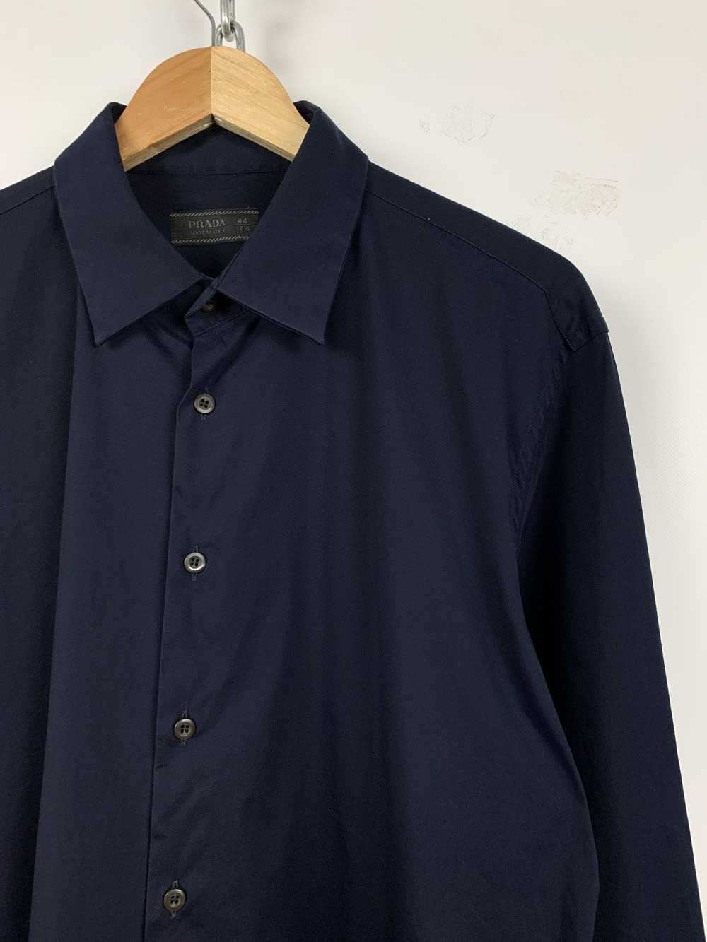 Prada Vintage Prada Navy Blue Button Up Long Slee… - image 4