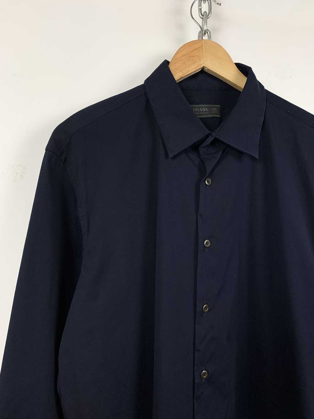 Prada Vintage Prada Navy Blue Button Up Long Slee… - image 5