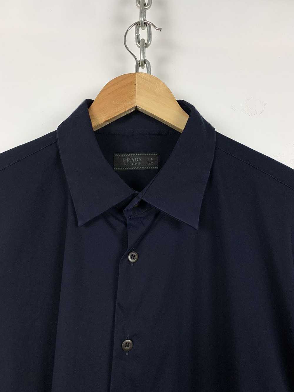 Prada Vintage Prada Navy Blue Button Up Long Slee… - image 6