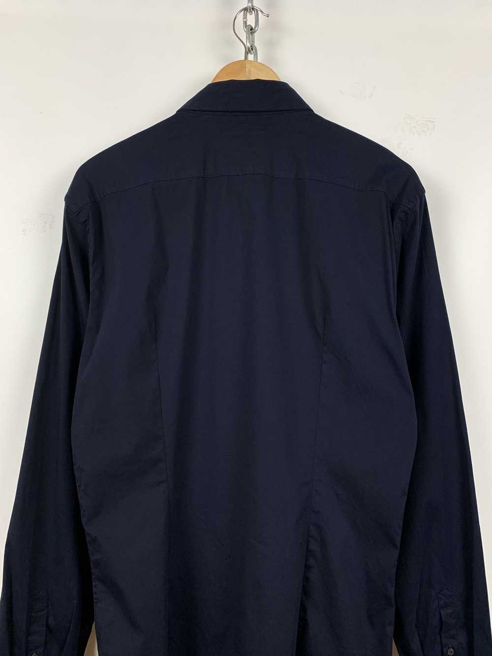 Prada Vintage Prada Navy Blue Button Up Long Slee… - image 9