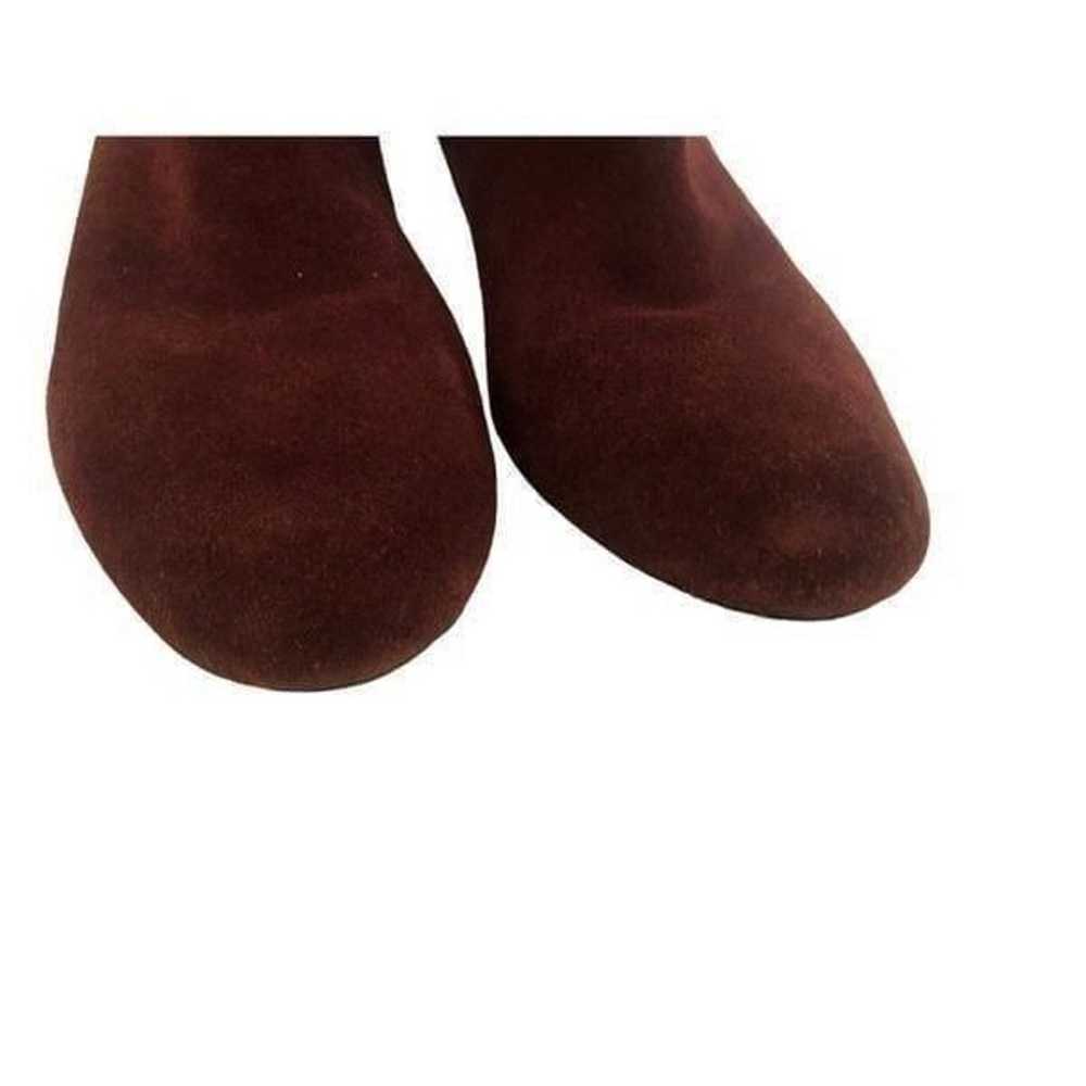 Ann Taylor Loft Suede Maroon Leather Upper Ankle … - image 12