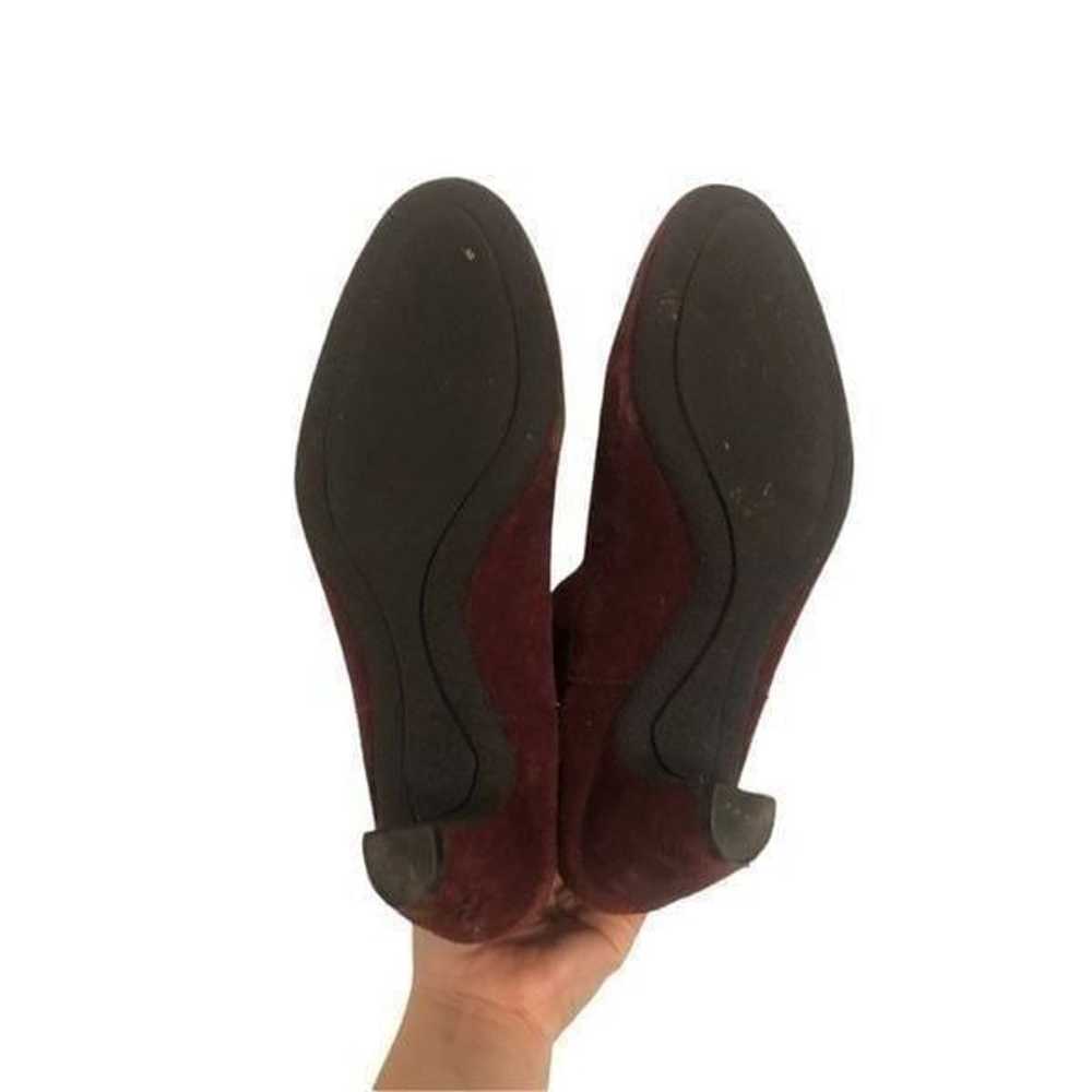 Ann Taylor Loft Suede Maroon Leather Upper Ankle … - image 2