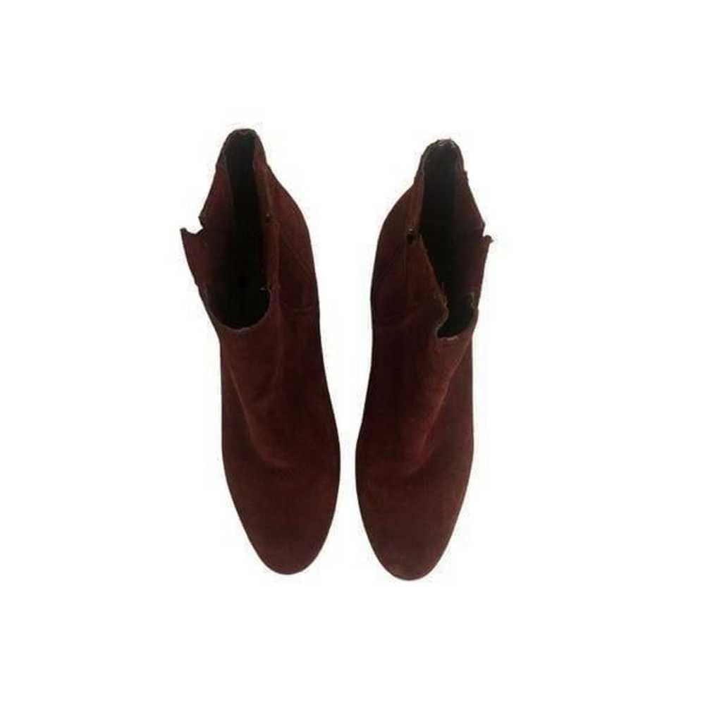 Ann Taylor Loft Suede Maroon Leather Upper Ankle … - image 7