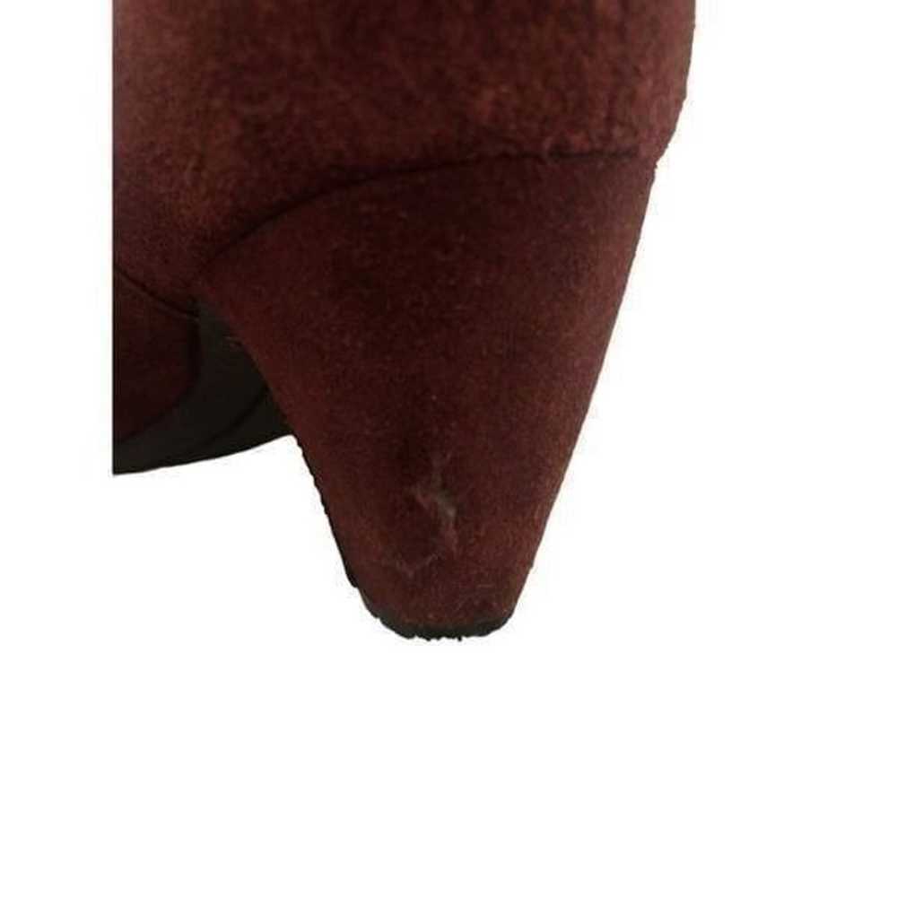 Ann Taylor Loft Suede Maroon Leather Upper Ankle … - image 8