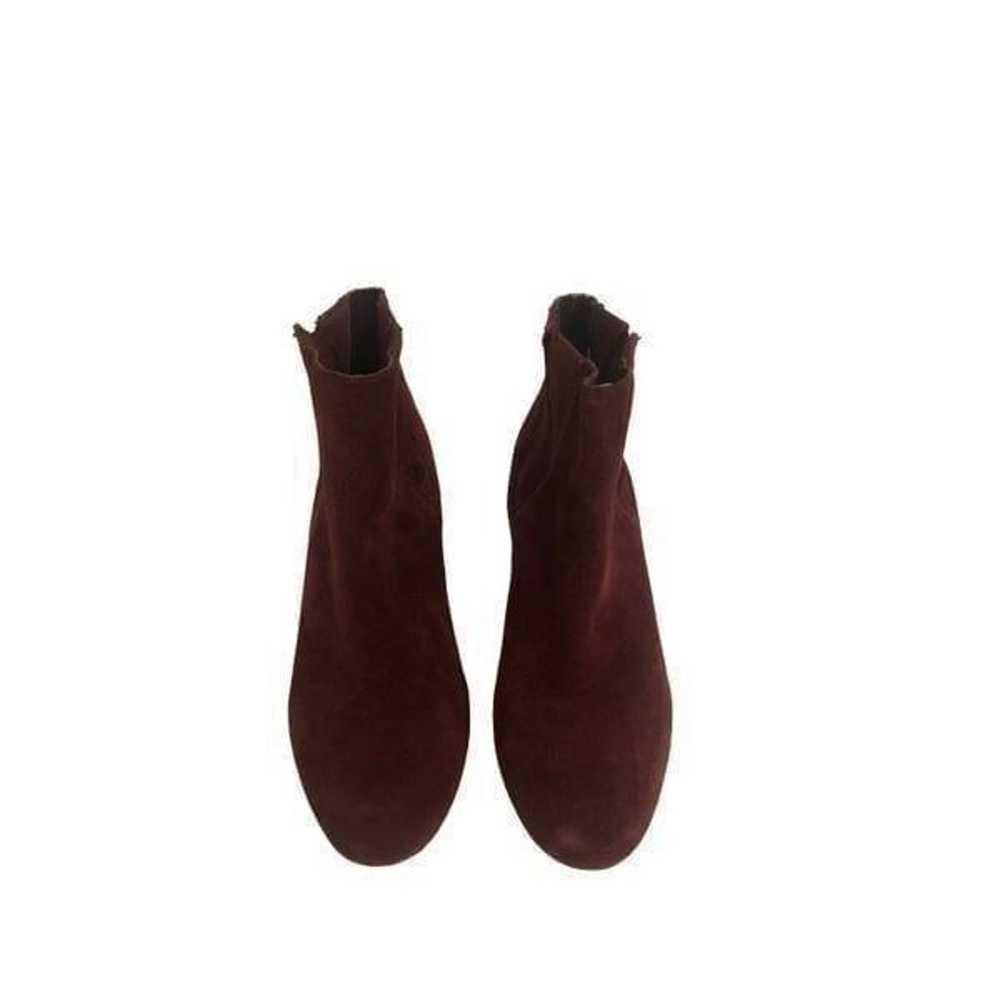 Ann Taylor Loft Suede Maroon Leather Upper Ankle … - image 9