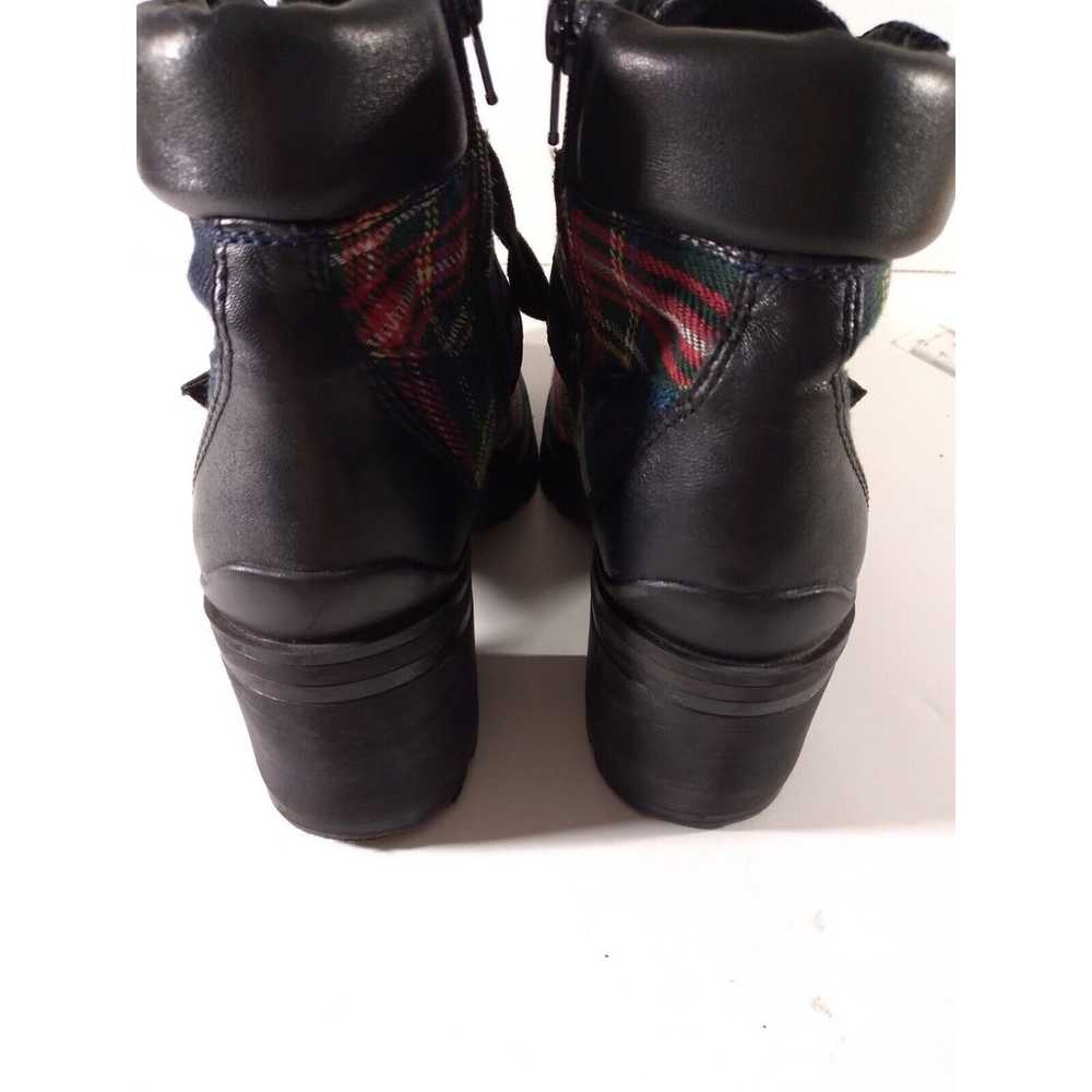 GB Pop-Star Plaid Rhinestone Buckle Lug Sole Boot… - image 8