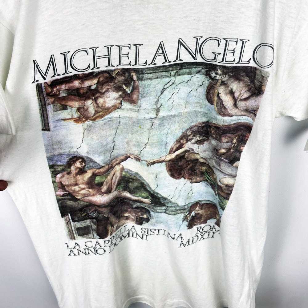 Art × Single × Vintage Vintage 80s 90s Michelange… - image 3