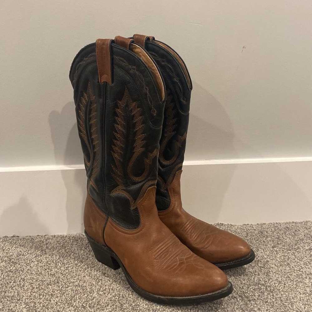 boulet western cowboy boots  size 7 - image 1