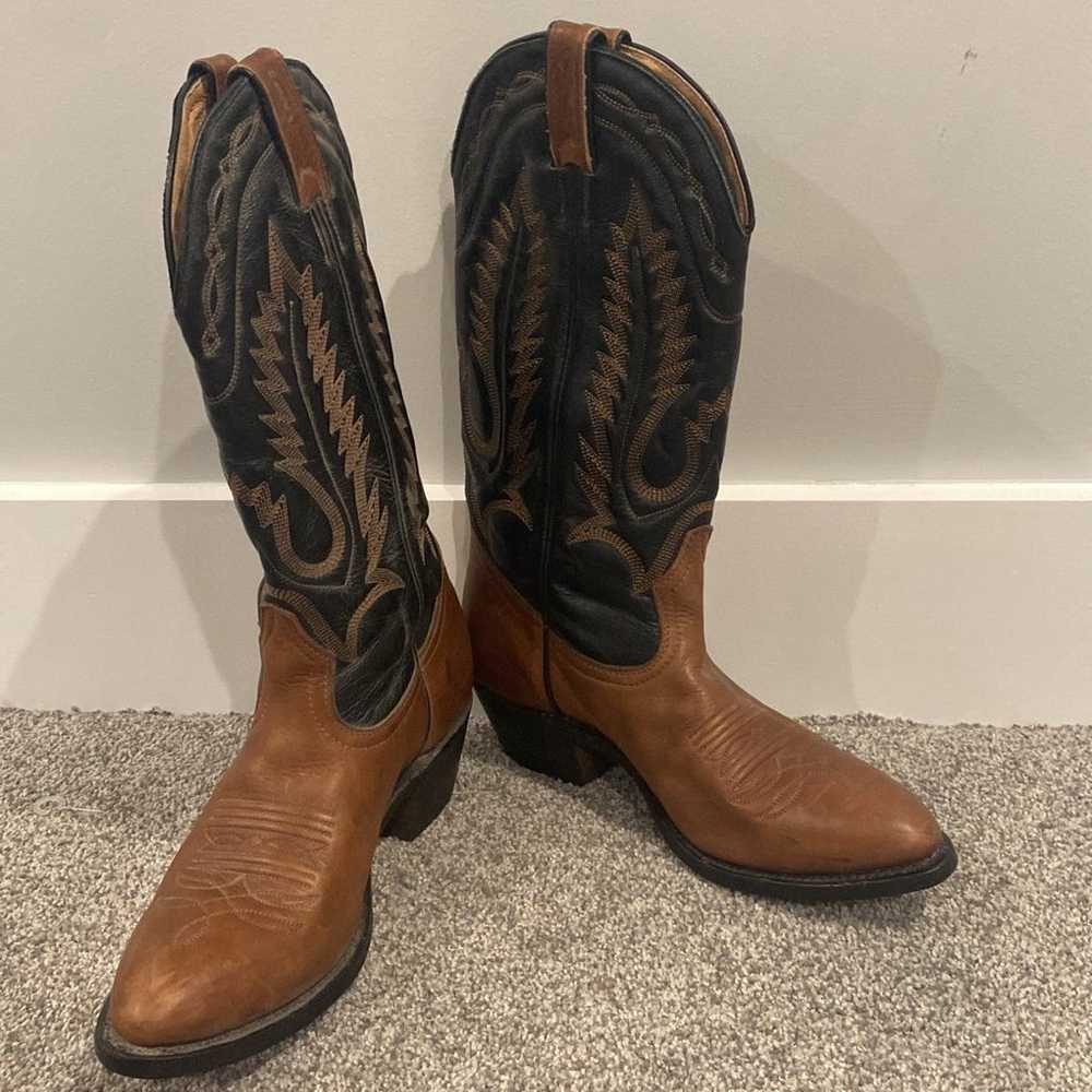 boulet western cowboy boots  size 7 - image 2