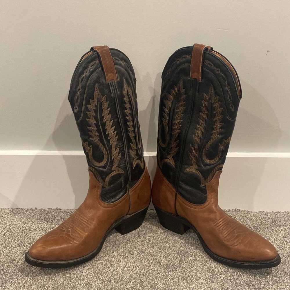 boulet western cowboy boots  size 7 - image 4