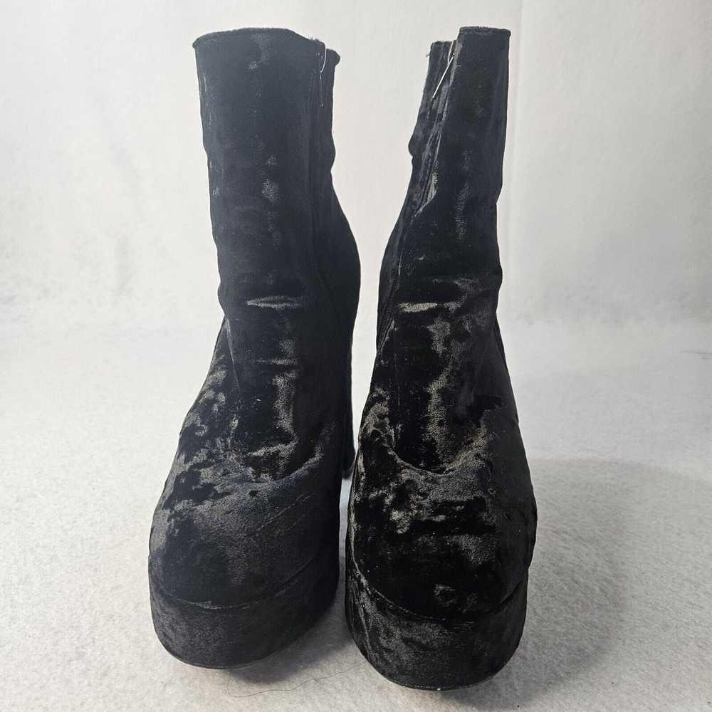 VTG Deena & Ozzy 90's Y2K Black Velvet Platform C… - image 4