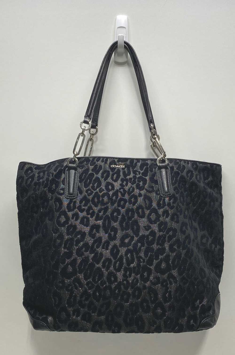 COACH Madison Chenille Ocelot Tote Bag - image 1