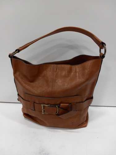 Frye Brown Leather Kayla Knot Hobo Handbag - image 1