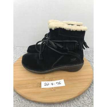 UGG Australia Gaviota Black Suede Ankle Shearling… - image 1