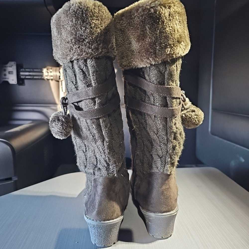 Michael Kors Kendall Update Brown Cable Knit Boot… - image 5