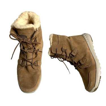 Bearpaw Tyra hickory lace up hiking boots sherpa l