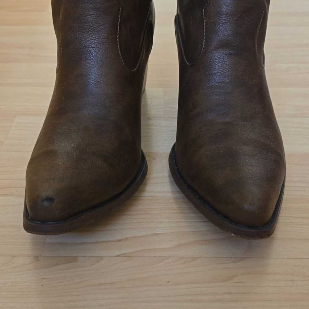 Pasuot Cowboy Boots Women Brown Knee High Cowgirl… - image 3