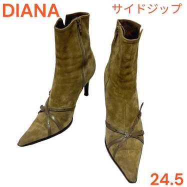 DIANA Diana Boots Short Side Zip Beige 24.5 - image 1