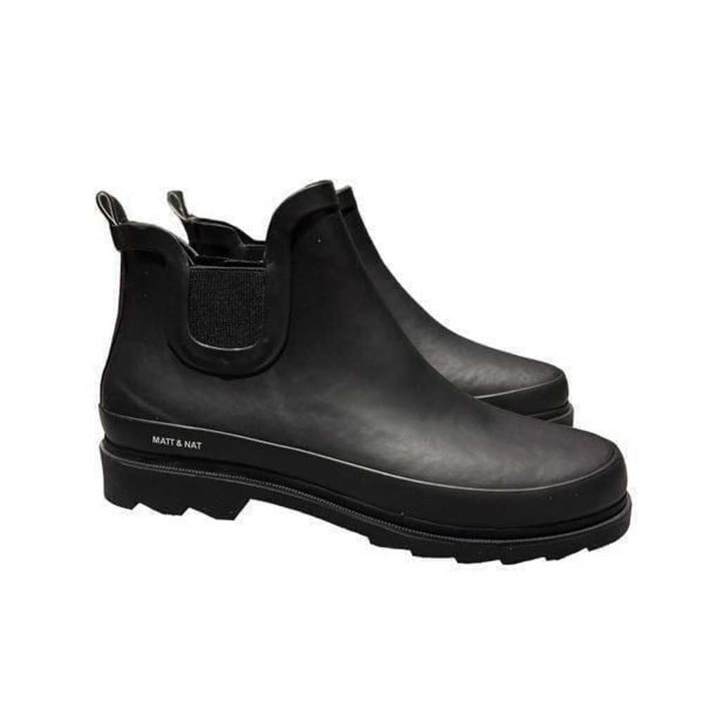 Matt & Nat Boots Women’s 7 Black Rain Pull On Lan… - image 11