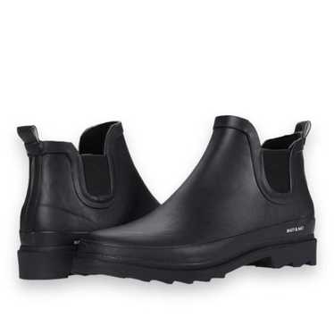 Matt & Nat Boots Women’s 7 Black Rain Pull On Lan… - image 1