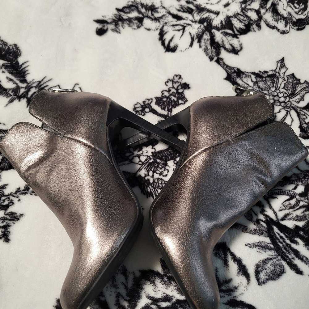 Zara Trafaluc Silver Ankle Boots, 6 - image 10