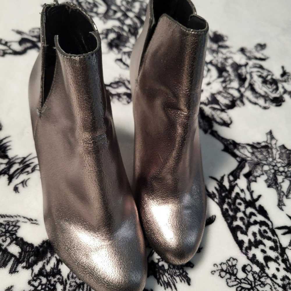 Zara Trafaluc Silver Ankle Boots, 6 - image 9