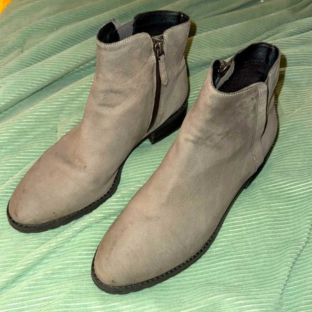 Caslon Grey Leather Water Resistant Ankle Boots/B… - image 1