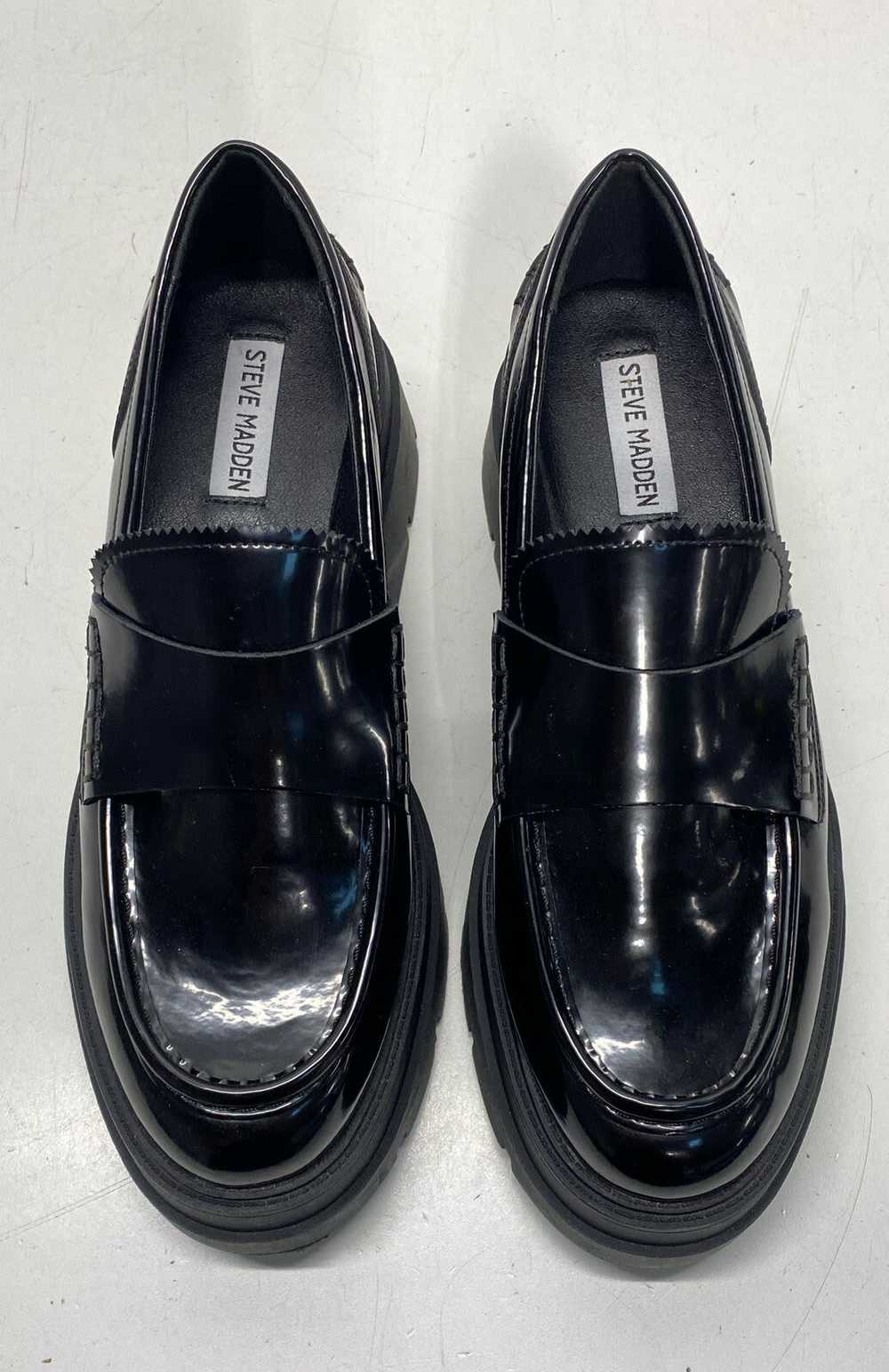 Steve Madden Leather Gaven Platform Loafer Black … - image 2