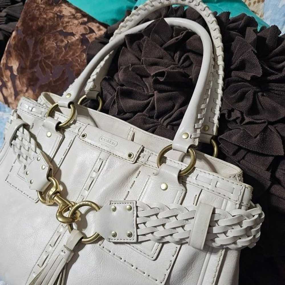 RARE 2006 Vintage Y2K Coach Braided Hamptons Tote… - image 2