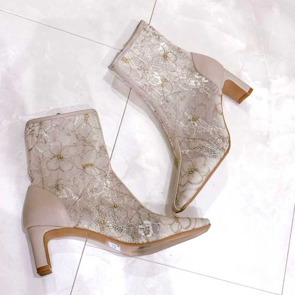 Randa Flower Embroidery Lace Boots - image 2