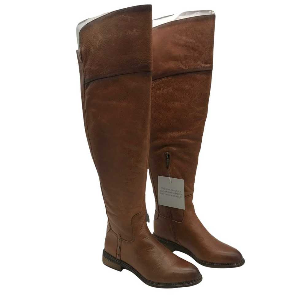 Franco Sarto Haleen Knee High Leather Brown Boots… - image 1