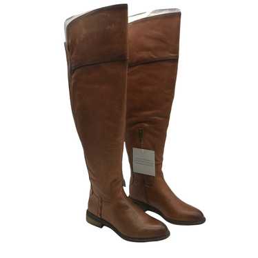 Franco Sarto Haleen Knee High Leather Brown Boots… - image 1