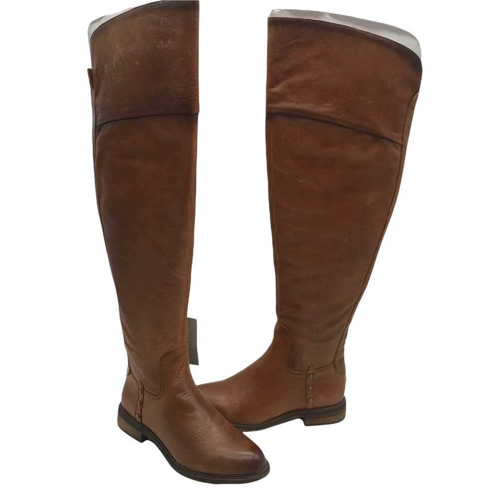 Franco Sarto Haleen Knee High Leather Brown Boots… - image 2