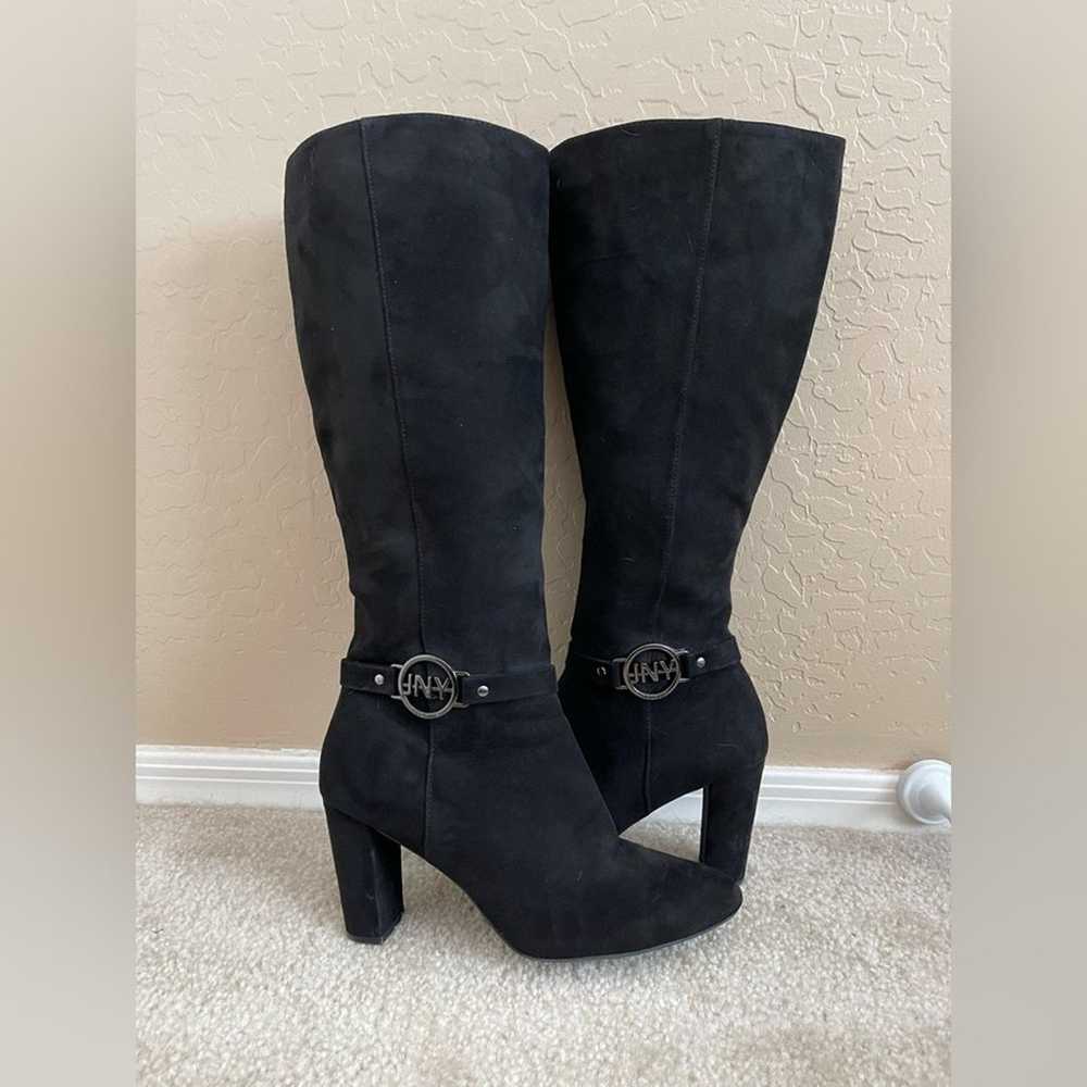 Jones New York Black Suede High Heel Knee High Ta… - image 1