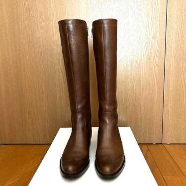 Brown leather long boots - image 1