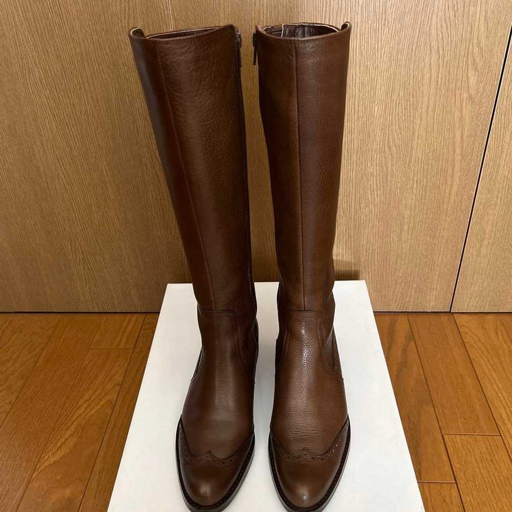 Brown leather long boots - image 2