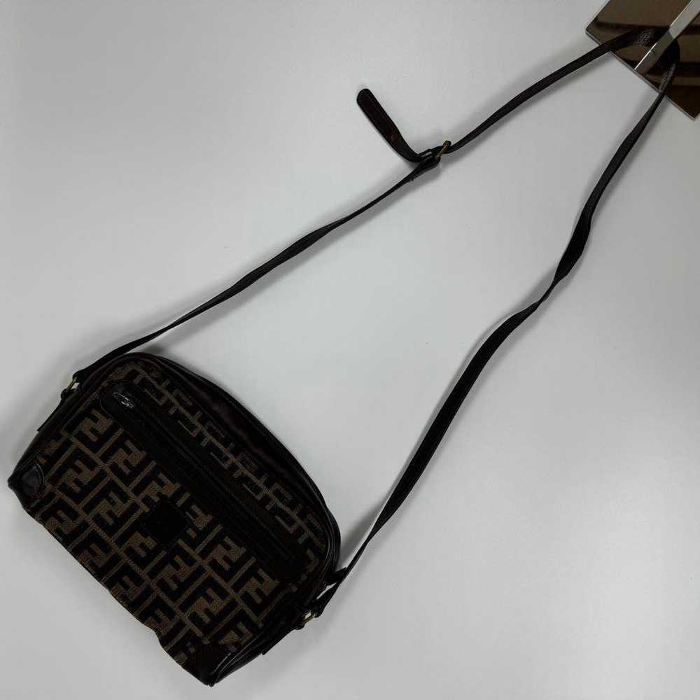 FENDI Shoulder Bag Zucca Canvas Leather - image 7