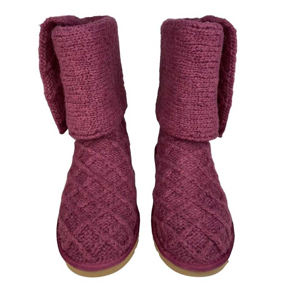 UGG Women’s Cardy Lattice Knit Tall Purple Pull O… - image 4