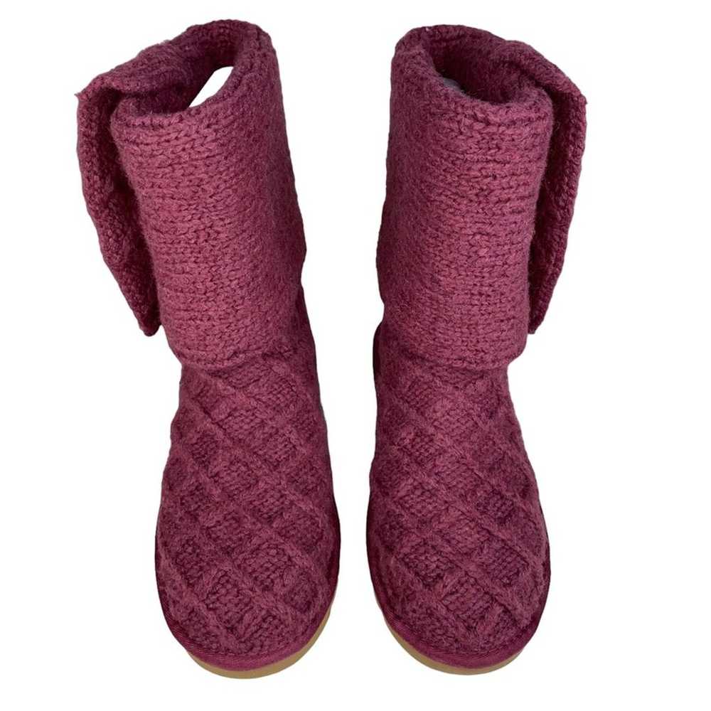 UGG Women’s Cardy Lattice Knit Tall Purple Pull O… - image 5