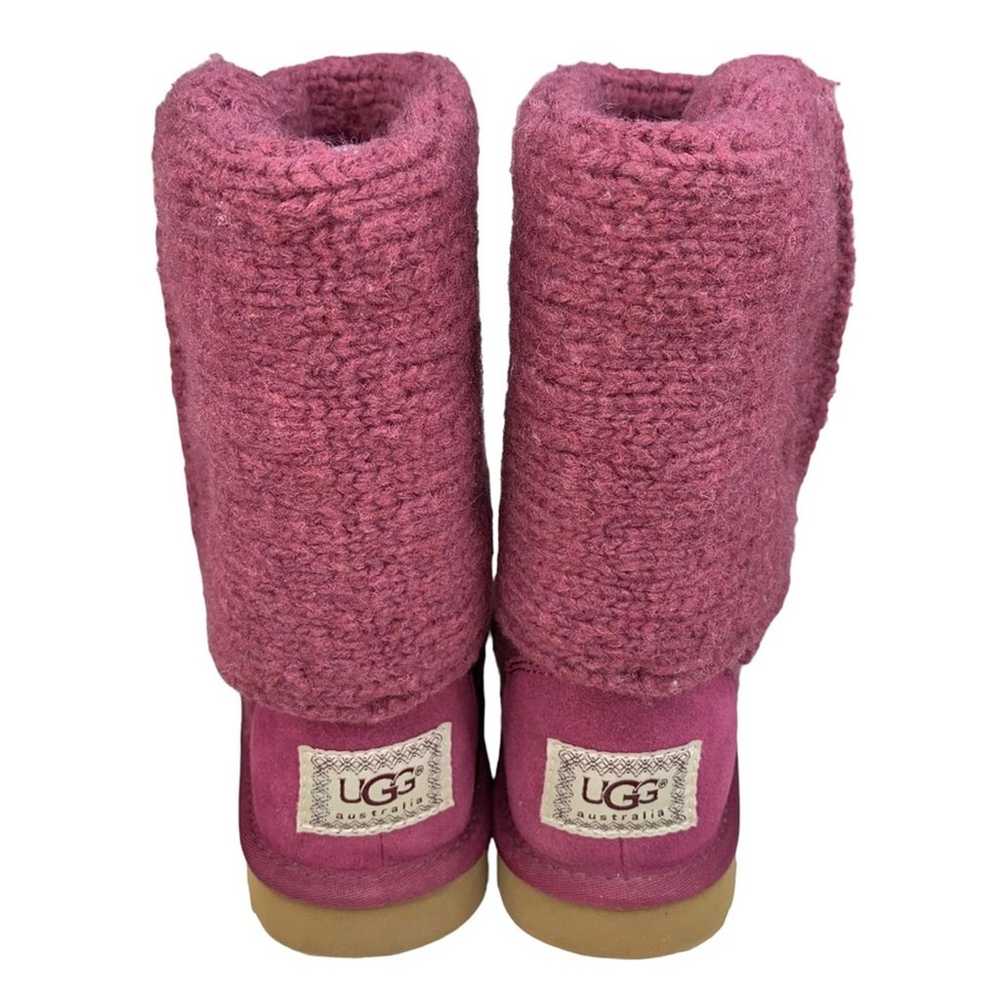 UGG Women’s Cardy Lattice Knit Tall Purple Pull O… - image 9