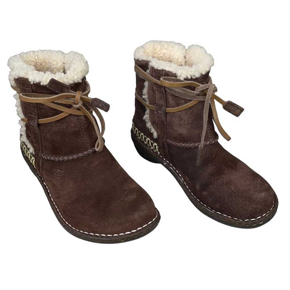 UGG Women’s Cove Brown Suede 5178 Shearling Ankle… - image 2